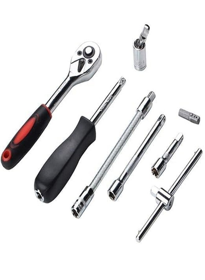 SAYKHUS 46 in 1 Pcs Combination Wrench Set/Socket, Car&Bike Repairing Hand Tool Long Handle Kit 46pcs Combo Tools Repair Box for Spanner Force Kit, Tools Set - Image 5